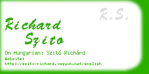 richard szito business card